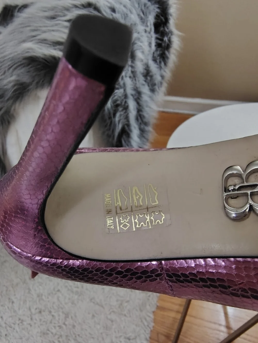 🆕⭐ Beautiisoles Pink Metallic High Heel Pumps - - Picture 13 of 14